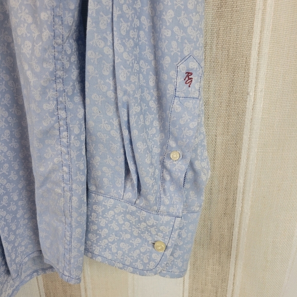 Robert Graham‎ Long Sleeve Button Down Shirt Pastel Blue Size 3XL Stripes - Picture 4 of 14